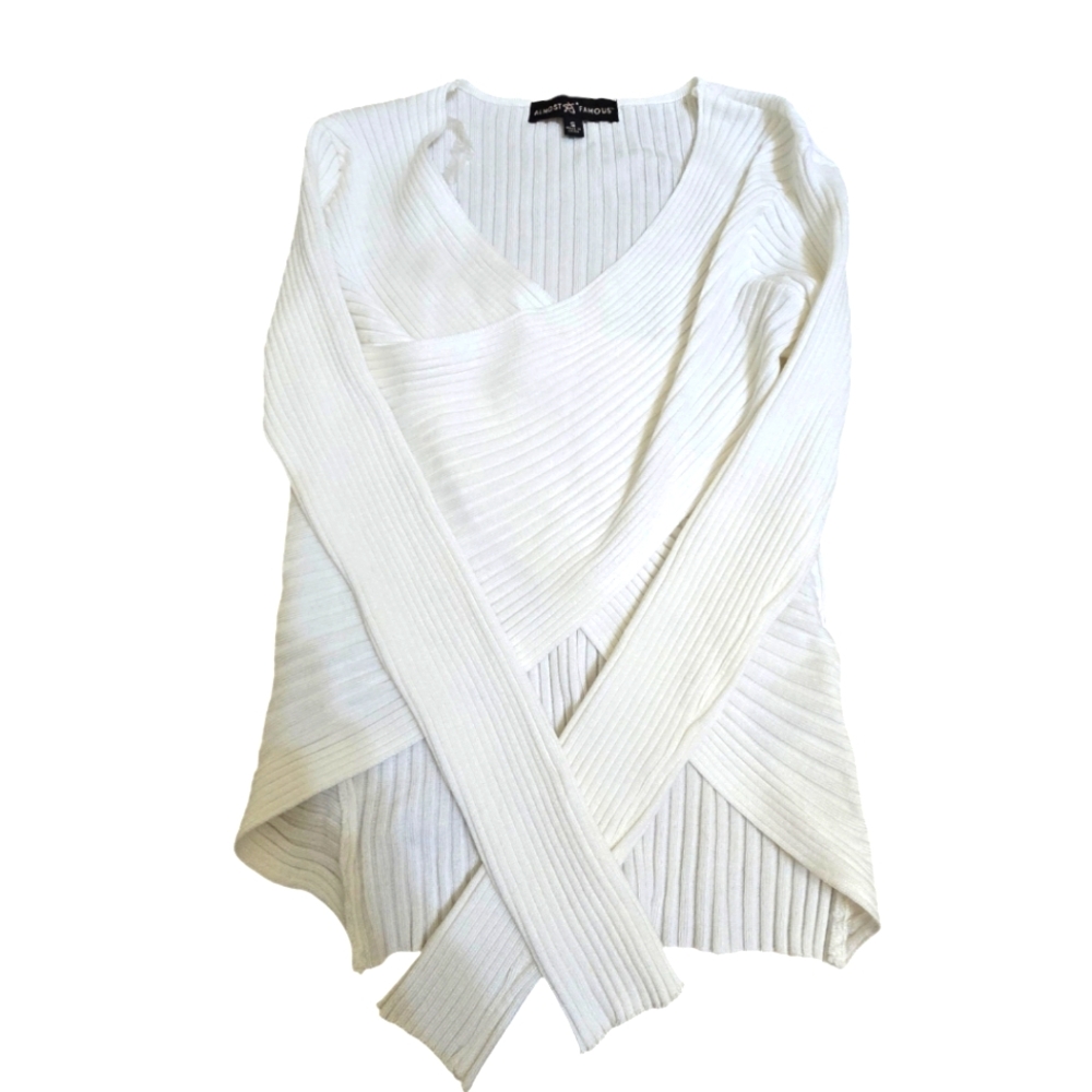 Cut white Blouse, Size small